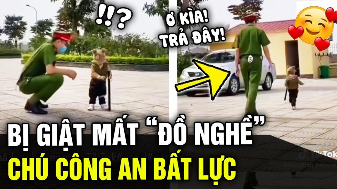 Bất ngờ bị giật mất ĐỒ NGHỀ, chú công an SOÁI CA vội vàng truy đuổi đối tượng siêu ĐÁNG YÊU | TÁM TV