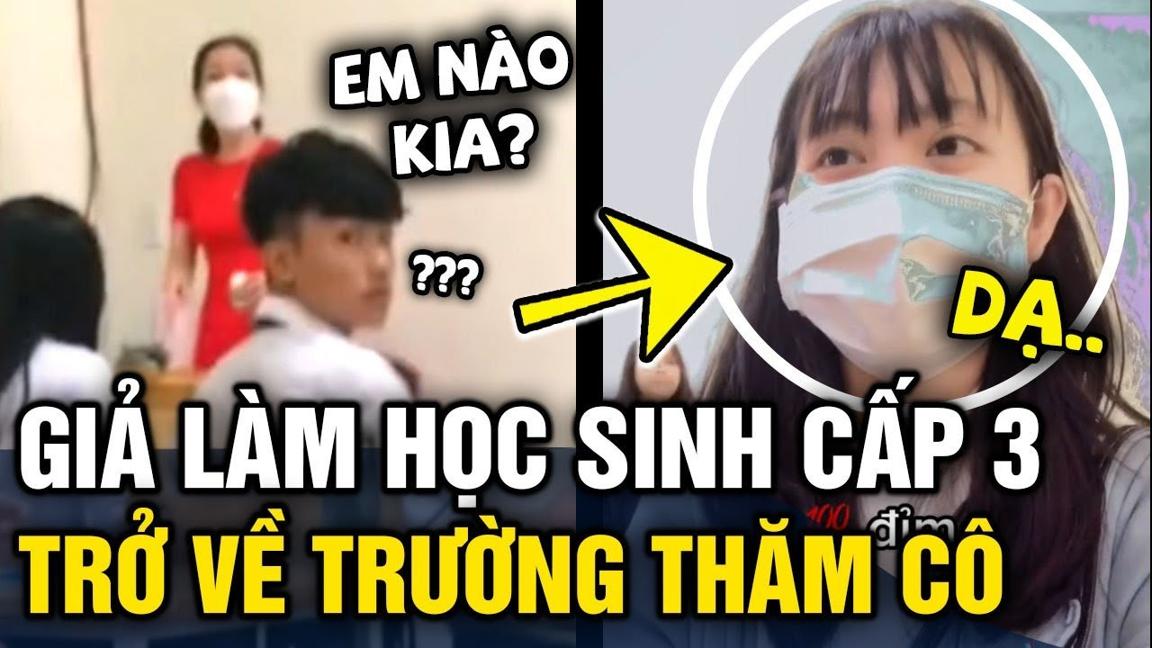 Cô gái 'ĐÓNG GIẢ' nữ sinh cấp 3 về trường cũ 'THĂM CÔ' 20/11 và cái kết RƯNG RƯNG | Tin 3 Phút