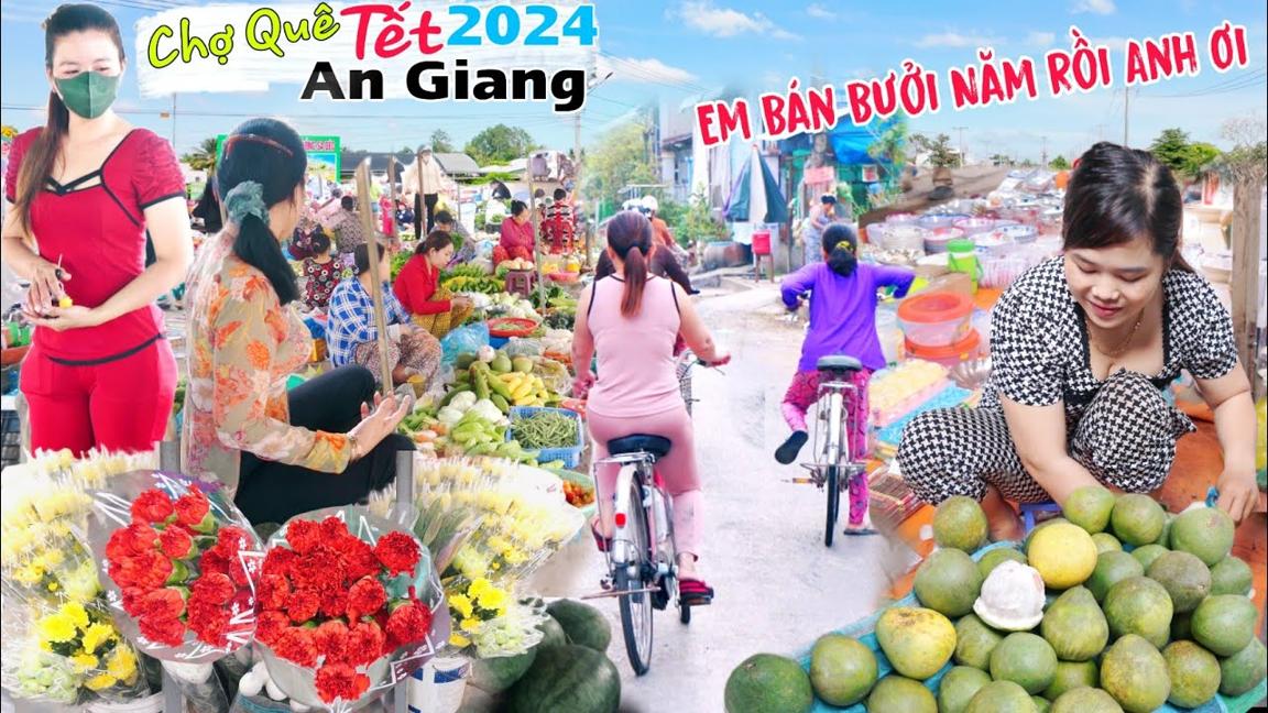 Gặp Cô Gái bán hoa tết xinh đẹp Chợ Sơn Đốt An Giang tết Giáp Thìn 2024