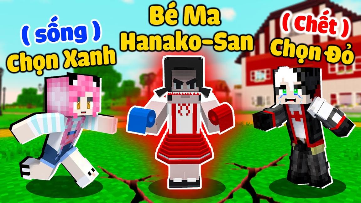 MỀU THỬ THÁCH TRIỆU HỒI BÉ MA HANAKO TRONG MINECRAFT*REDHOOD PHÁT HIỆN HANAKO SAN TRONG NHÀ VỆ SINH