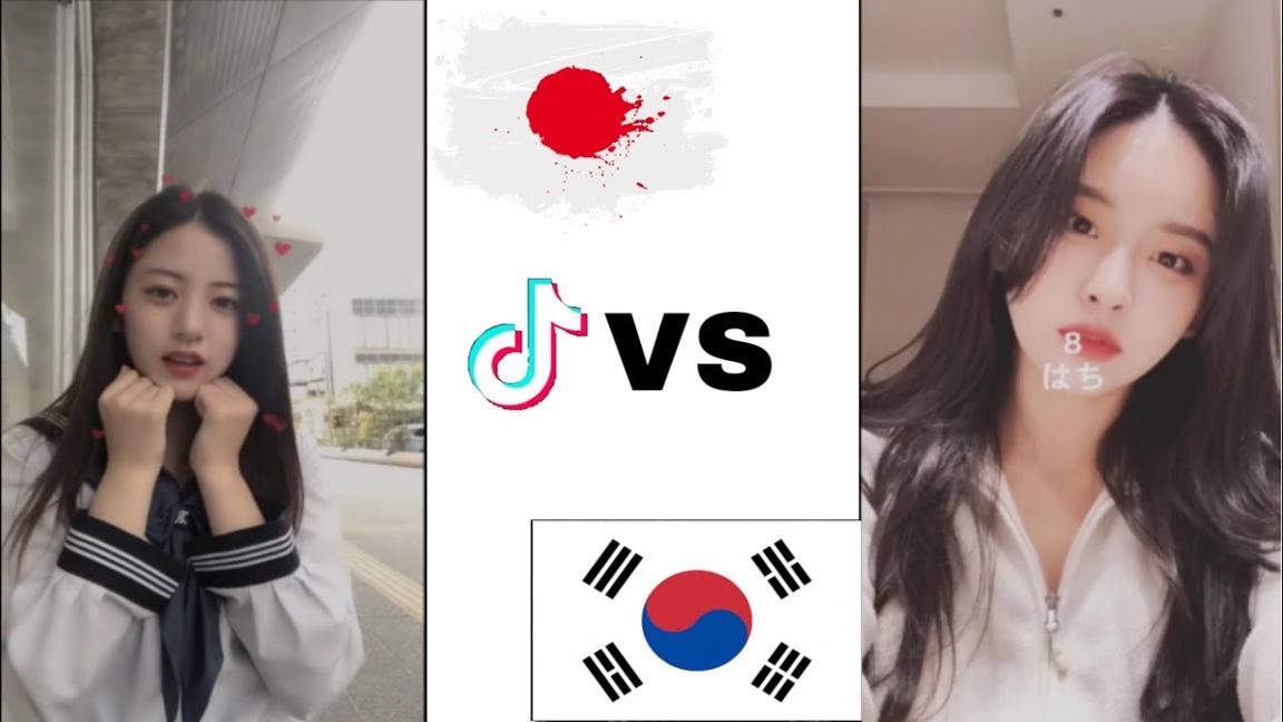 Tik Tok so tài || Gái xinh Nhật Bản VS Hàn Quốc | Link 9527