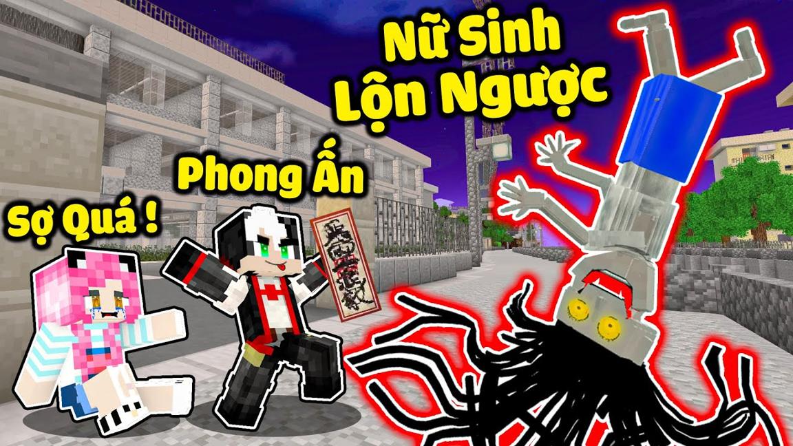 MỀU THỬ THÁCH 24H PHONG ẤN NỮ SINH LỘN NGƯỢC TRONG MINECRAFT*REDHOOD CỨU PANDA KHỎI ÁC MA TRƯỜNG HỌC