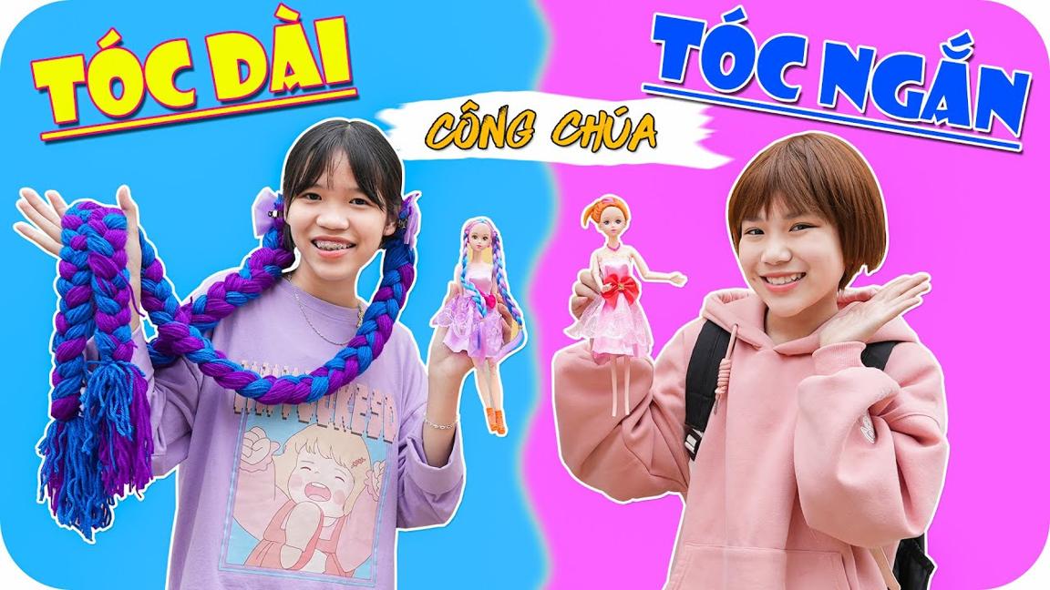 Cô Bé Tóc Ngắn VS Cô Bé Tóc Dài ♥ Minh Khoa TV