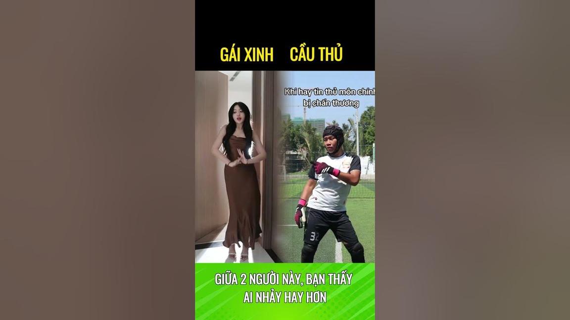 Giữa gái xinh Việt Nam và Cầu Thủ bóng đá đu trend #shorts #viralvideo #trendtiktok #trending